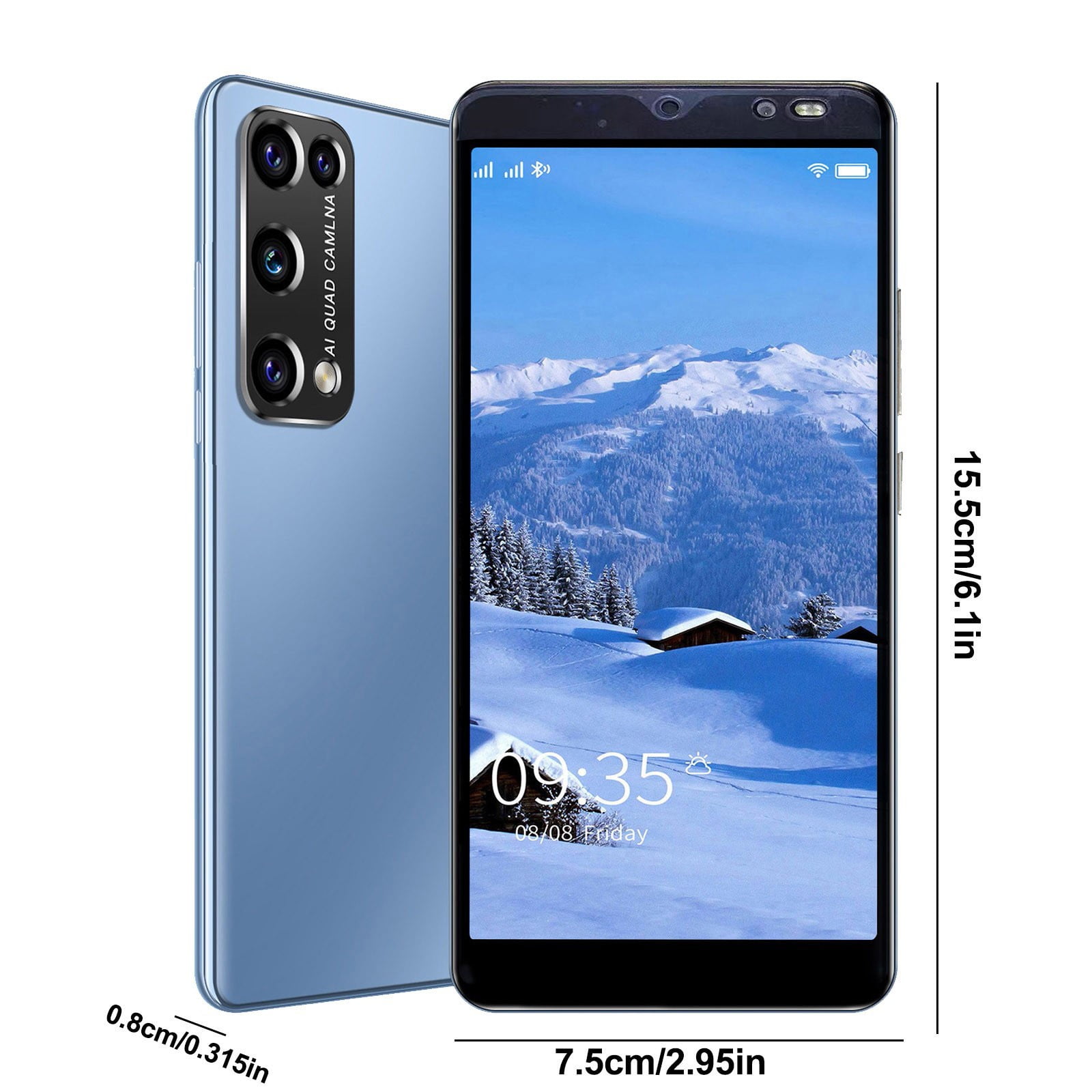 HOMBOTI Smart Phone Clearance Unlocked Phone 5.8-inch Curved Screen Smartphone Android 10.0 1080P HD Camera1GB + 8GB Support 2 SIM Card And 128G Card