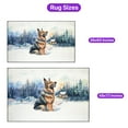 thumbnail image 5 of Hello Winter German Shepherd Welcome Snowy Night Watercolor Vintage Indoor Rug Alsatian Dog Lover Gifts Carpet Living Bed Room Sofa Home Decor - 01011, 5 of 5