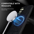 thumbnail image 3 of Allytechgroup Magnetic for Samsung Galaxy A16 5G Case, Compatible with MagSafe Support Magnetic Car Phone Mount PU Leather Slim Phone Case for Women Men for Samsung Galaxy A16 5G, Black, 3 of 8