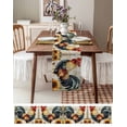 thumbnail image 6 of Vintage Rooster Burlap Cotton Table Runner 13x70 Inches Long, Retro Sunflower Pastoral Animals Farmhouse Table Runners, Outdoor Dining Tablecloths Decor for Baby Shower/Party/Wedding, 6 of 6