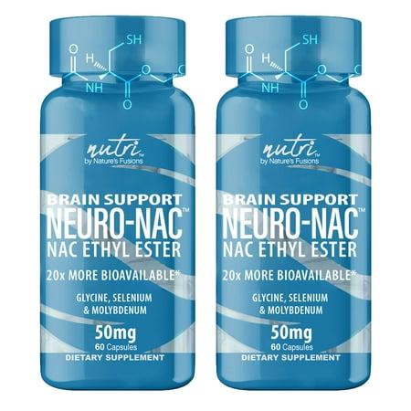 Neuro NAC Supplement N-Acetyl Cysteine Ethyl Ester (2 Pack)- 20x More Bioavailable Than NAC 600 mg - Boost Glutathione 10x More Than Liposomal Glutathione - N Acetyl Cysteine Ethyl Ester 120 Capsules