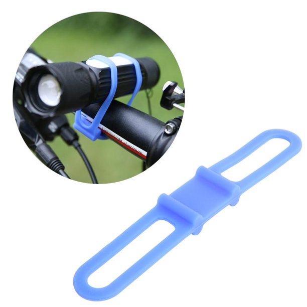 Encendiendo Correa de silicona para bicicleta banda para linterna clip para linterna soporte para luz de bicicleta (azul) Sywqhk Accesorios para bicicletas