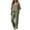 *Army Green, variant on VBVC Women's Linen Blend 2 Piece Outfit Summer Casual Lounge Set, V Neck Short Sleeve Top and Drawstring Wide Leg Pants with Pockets,Army Green,S-2XL