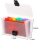 thumbnail image 3 of 4 Pack Mini Document File A6 7.1 X 4.45 X 1.1 Inch Rainbow Expanding Folder 13 Pocket File Organizer, 3 of 5