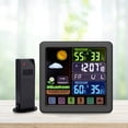 thumbnail image 6 of Weather Station, Color Display Thermometer with Wireless Sensors, Outdoor Indoor Thermometer with Adjustable Backlight, Humidity Monitor Weather Forecast Alarm Clock and Sensor Black, 6 of 9