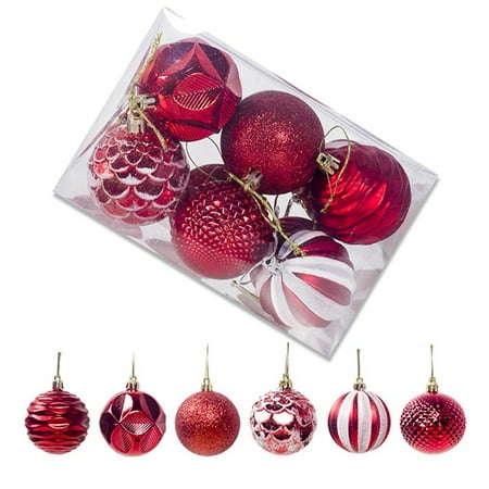 KABOER 12PCS/Set Christmas Tree Decoration PVC Boxed Ball Christmas
