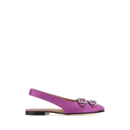 

EDHEN MILANO Purple Satin Sunset Ballerinas