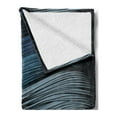 thumbnail image 2 of Japanese Soft Flannel Fleece Blanket, Abstract Curly Ocean Japanese Waves Symbolizing Strength Tsunami Doodle, Cozy Plush for Indoor and Outdoor Use, 50" x 60", Blue Grey Night Blue, by Ambesonne, 2 of 5