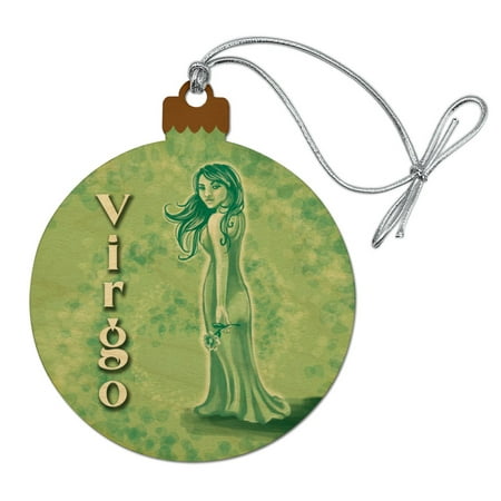 Virgo the Virgin Zodiac Horoscope Wood Christmas Tree Holiday