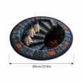 thumbnail image 2 of 3D Halloween Rug, Ghost Pumpkin Quilted Round Mat, Halloween Quilted Round Rug 3D Illusion, Soft & Durable Fabric Non-Slip Modern Home Decor, 2 of 6