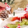 thumbnail image 4 of Home99 Santa Claus Reindeer Tree Fruit Fork Food Sign Children's Cake Dessert Bento Toothpick, 4 of 7