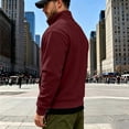 thumbnail image 7 of Atogsazn Men's 1/4 Zip Sweatshirt Casual Long Sleeve Pullover Sweater Fall Winter Tops Outerwear with Pocket Wine L Fashion, 7 of 7