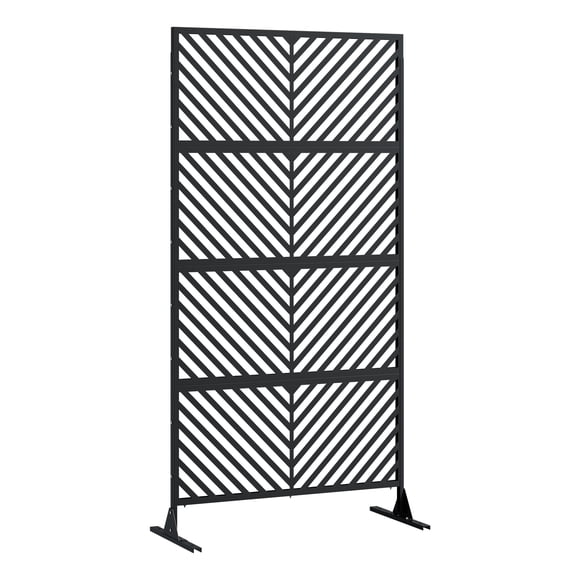 72" H×40" W Metal Privacy Screen, Freestanding Outdoor Decorative Privacy Screen, Heavy Duty Rust-Resistant Privacy Fence Panels for Patio