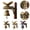 3PCS A+B+C, variant on 2-5-0th US Anniversaryy Liberty Bell Wall Decor, Patriotic Eagle Hanging Ornament for Front Door and Home Decoration