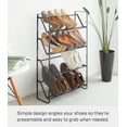 thumbnail image 2 of Yamazaki Home Slim Shoe Rack, Black, Steel,  Holds 8 to 12 shoes, Supports 26.4 pounds, 2 of 4