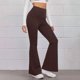 thumbnail image 1 of Leggings Herrnalise cálidos para mujer, pantalones acampanados deportivos de yoga de color sólido, informales, ajustados, de cintura alta elástica, de invierno, regalos para mujer, 1 of 8
