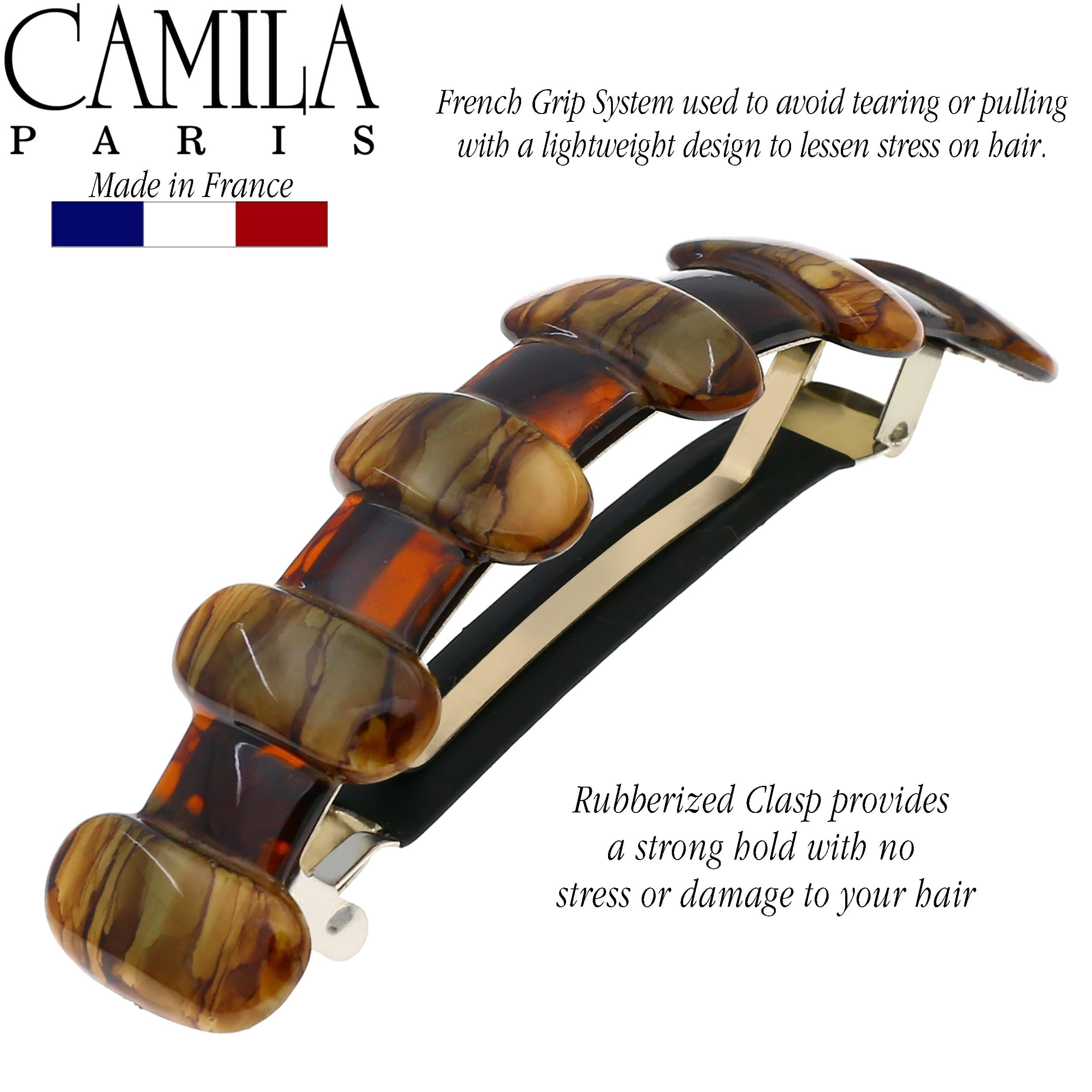 Camila Paris CP3305 French Hair Barrette Clip for Girls for Thick Curly Wavy Long Hair, Strong Hold Grip Hair Clips for Women, Automatic, No Slip Durable Styling Girls Hair Accessories, Made in France