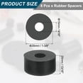 thumbnail image 2 of 8Pack Thick Rubber Spacer, 1-3/8 Inch OD x 9/16 Inch ID x 13/16 Inch Thickness, 2 of 6