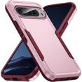 thumbnail image 1 of KOMI for Google Pixel 9 Pro Case, [Shockproof] Military Grade Proof Protection [Fall Prevention] [Anti Fingerprint ] Rugged Protective Phone Case Cover for Google Pixel, Pink+Hot Pink, 1 of 5