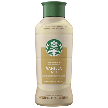 Starbucks Iced Espresso Vanilla Latte Iced Coffee Drink, 40 oz Bottle