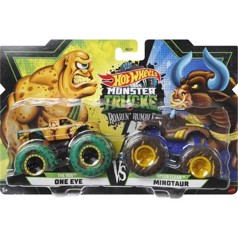 Hot Wheels Monster Trucks Roarin' Rumble 2-Packs Of 1:64 Hot Wheels Monster Trucks Roarin' Rumble 2-Packs Of 1:64