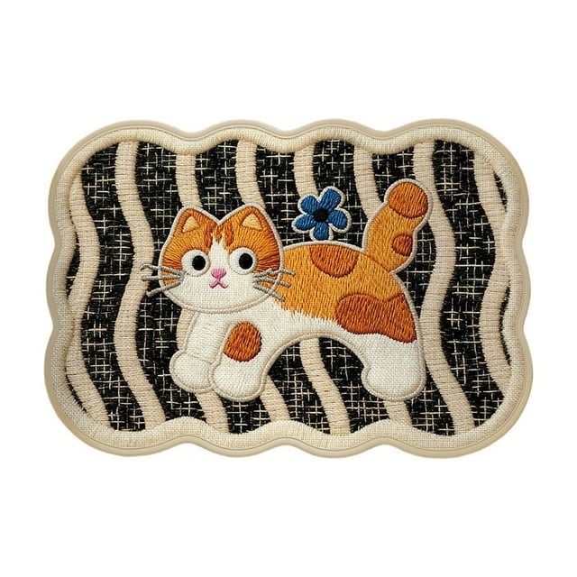 Non-Slip Bathroom Floor Mat, Absorbent Polyester Door Mat, Washable Entrance Carpet, Soft Kitchen Rug for Bedroom, Durable Home Mat