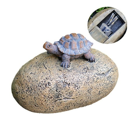 Resin Fake Rock Key Hider with Discreet Hidden Compartment for Outdoor Garden Storage Weatherproof and Realistic Design for Spare Keys