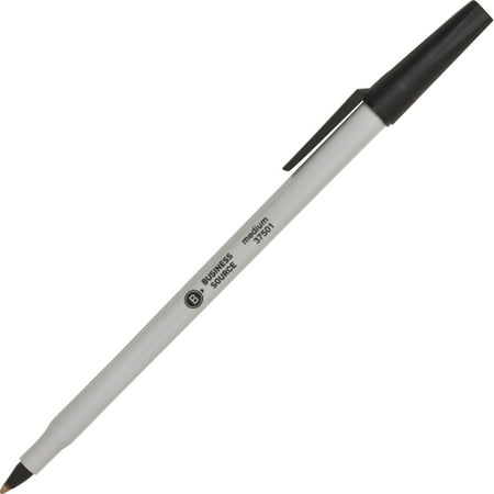 Business Source, BSN37501, Medium Point Ballpoint Stick Pens, 12 / Dozen
