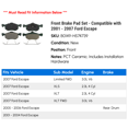 thumbnail image 2 of Front Brake Pad Set - Compatible with 2001 - 2007 Ford Escape 2002 2003 2004 2005 2006, 2 of 2