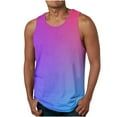 thumbnail image 4 of RYDCOT Mens Gradient Sleeveless Tank Tops Workout Muscle Gym Knitted Shirt Athletic Bodybuilding Slim Fit Ribbed T Shirts, 4 of 7