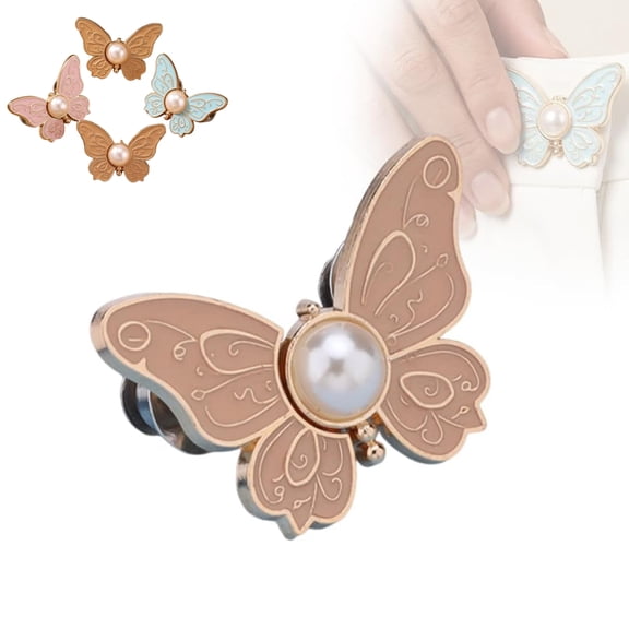 Borikise Butterfly Pants Waist Tightener Adjustable No Sew Buttons Instant Removable Jean Pins for Loose Pants Skirts