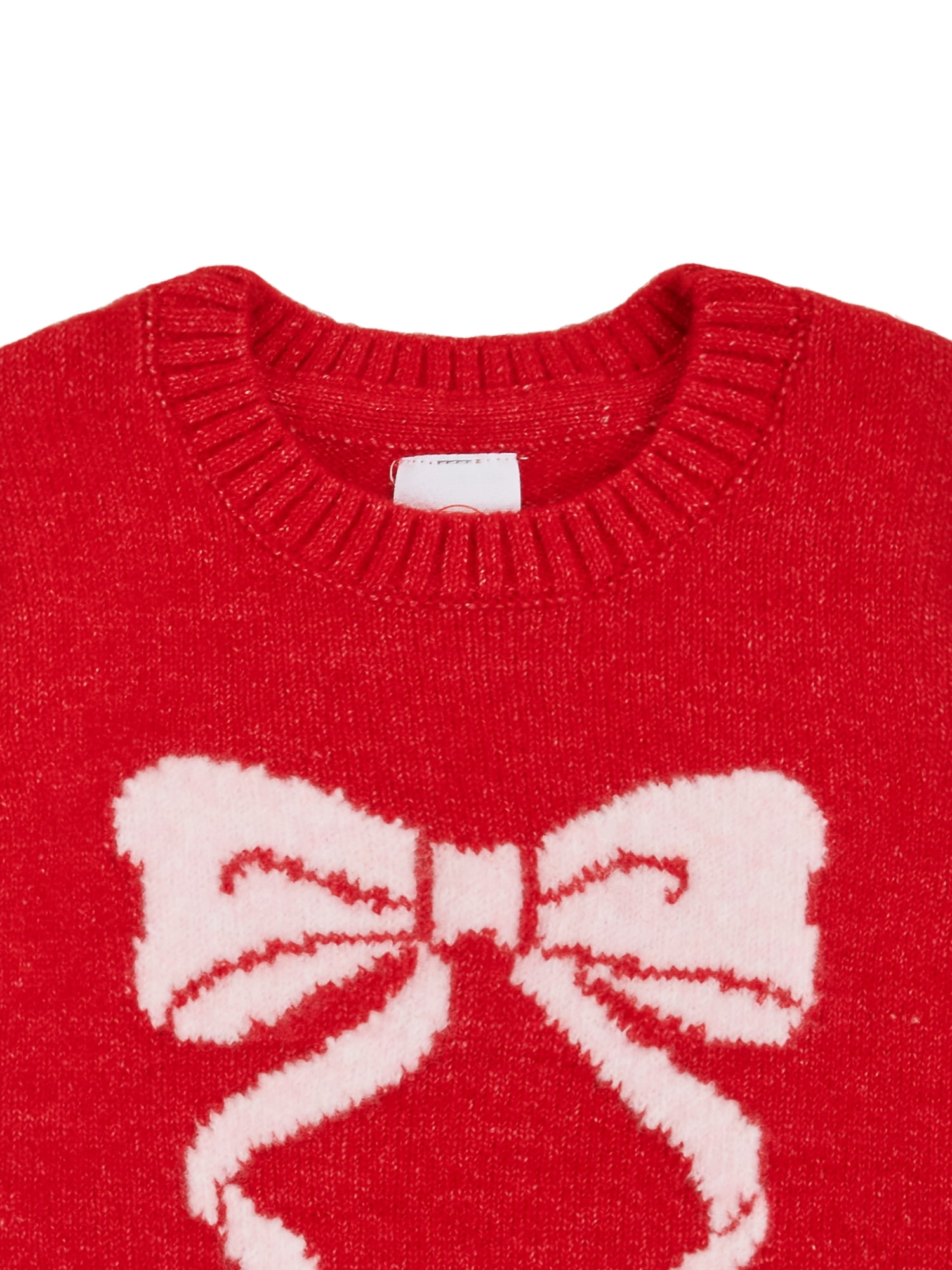 Wonder Nation Toddler Girls Holiday Fair Isle Sweater, Sizes 12M-5T