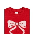 thumbnail image 3 of Wonder Nation Toddler Girls Holiday Fair Isle Sweater, Sizes 12M-5T, 3 of 6