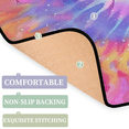 thumbnail image 3 of CURLYOOT Pink And Purple Tie Dye Marble Area Rug 3x5 Ft Rugs for Entryway Entrance Kitchen, Washable Non Slip Indoor Floor Carpet for Bedroom Living Room, 3 of 7