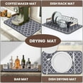 thumbnail image 2 of Grey Trellis Coffee Mat 16x24 Inch AntiSlip Absorbent Dish Drying Mat for Countertop Suitable for Coffee Machine Espresso Maker Dish Rack; Ideal Coffee Bar Accessory, 2 of 6