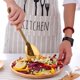 thumbnail image 4 of Juego de cucharas y tenedores para ensalada de acero inoxidable con mango largo | Utensilios de servicio utilitarios de estilo occidental | Empuñadura ergonómica | Duradero resistente a la oxidación, 4 of 7