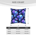 thumbnail image 4 of Haiem cool crystal Skull flower Print Velvet Soft Solid Decorative Square Throw Pillow Covers Set with Elegant Piping Christmas Cushion Case for Sofa Bedroom Car-16"x16", 4 of 8