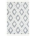 thumbnail image 2 of SAFAVIEH Moroccan Tassel Simon Diamond Shag Area Rug, Ivory/Grey, 9' x 12', 2 of 10