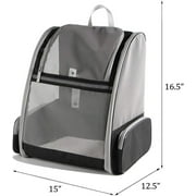 Large Cat Carrier Backpack, Pet Backpack Carrier for Small Dog Up to 16 Pounds, Breathable Vented Design Kennel