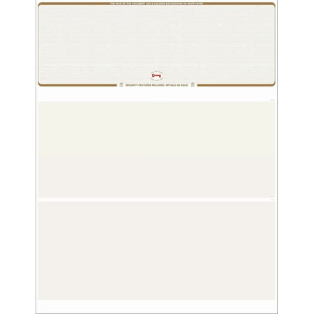 Blank Check Stock - 250 Blank Computer Check Stock - Check on Top - Linen Tan (Tan)
