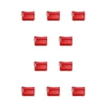 thumbnail image 1 of Qarigey Cartera de cuero para mujer, almacenamiento de llaves para tarjetas de crédito, portátil, fecha escolar, tienda, llavero, monedero, Rojo 10piezas, 1 of 6