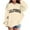 Beige, variant on WOYY Toddler Girls Hoodies California Print Casual Sports Hooded Sweatshirt, Sizes 3-4T