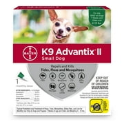 Angle View: K9 Advantix II Flea and Tick Treatment for Small Dogs, 1-Pack