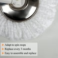 thumbnail image 3 of Spin Mop Replacement Head, 4-Pack Microfiber Mop Refills for 360 Spin Mop System, Round Mop Replacement Refills, White, 3 of 6