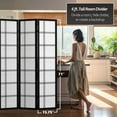 thumbnail image 5 of Oriental Furniture 6 ft. Tall Canvas Double Cross Screen - Black - 6 Panel, 5 of 5