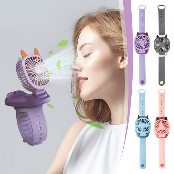 PALIFEUR Watch Fan, USB Charging Personal Fan, Lightweight Handheld Fan for Student Outdoor, 3 Speeds Adjustable Mini Fan, Summer Gifts for Students