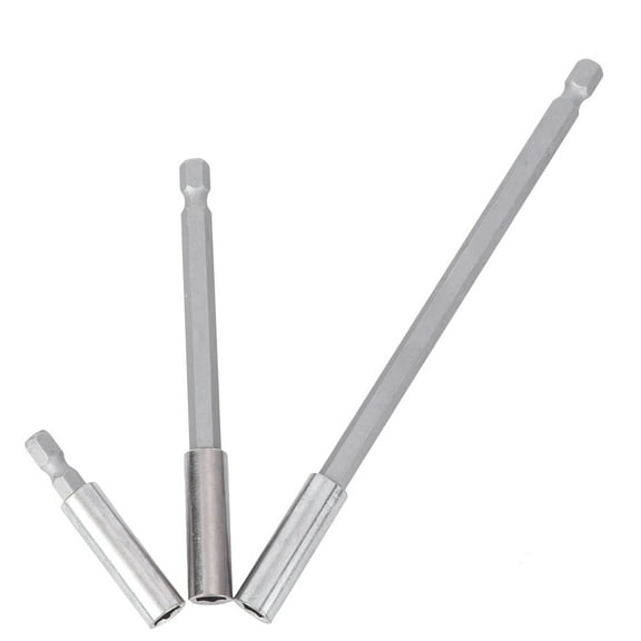 NICERIO 3Pcs Quick Release Magnetic Drill Bit Extension Made of Wear Resistant Carbon Steel