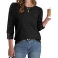 thumbnail image 3 of WIHOLL Long Sleeve Shirts for Women Lightweight Crew Neck Sweaters Fall Womens Tops Dressy Casual Fall Clothes, 3 of 10