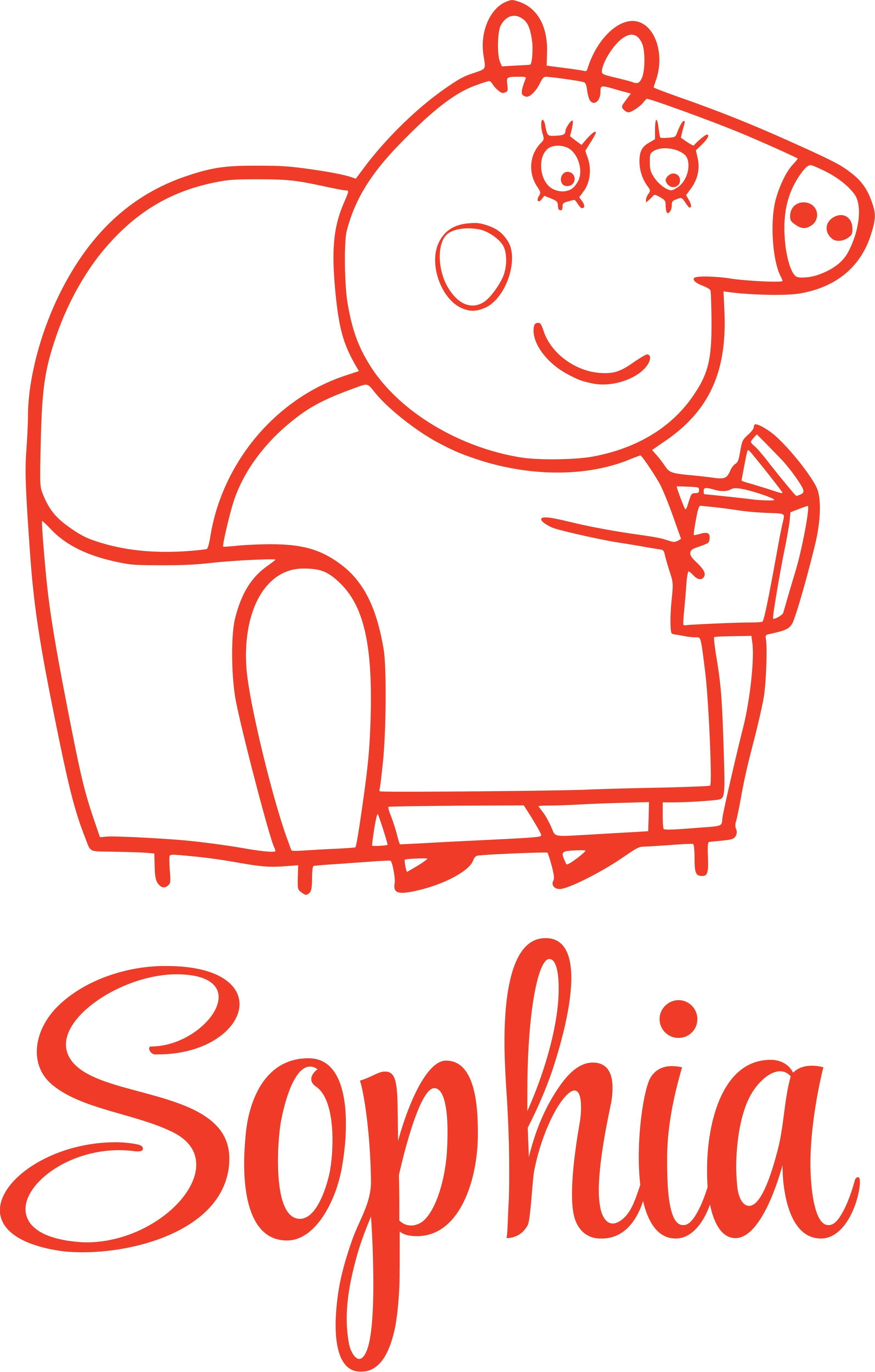 Peppa Pig Cartoon Book Reading Customized Wall Decal ...