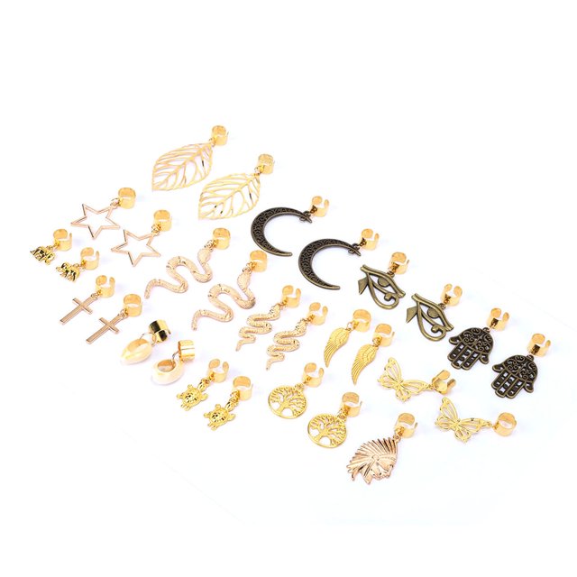 DEWIN 29 Uds joyería de rastas trenzas envueltas pelo trenza sucia joyería colgantes para decoración del cabello decoración de trenza sucia